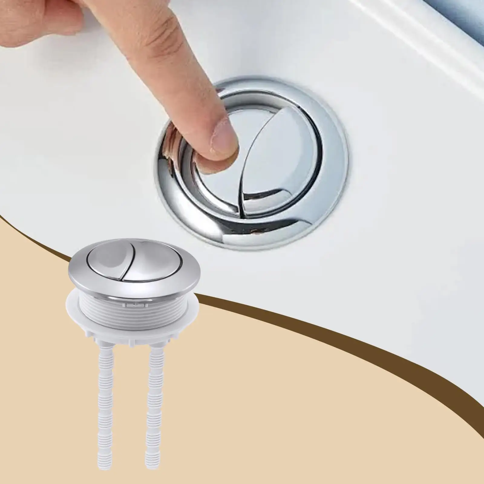 

Универсальная кнопка для унитаза с двойным нажатием, регулируемая кнопка смыва, запасная часть для ванной комнаты/туалета