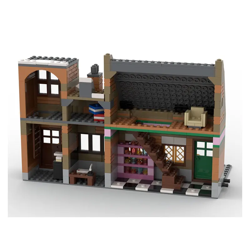 MOC Building Block Wall Architecture Model Brick Toys Particle Creative Educationve Education Christmas Gifts 880PCS