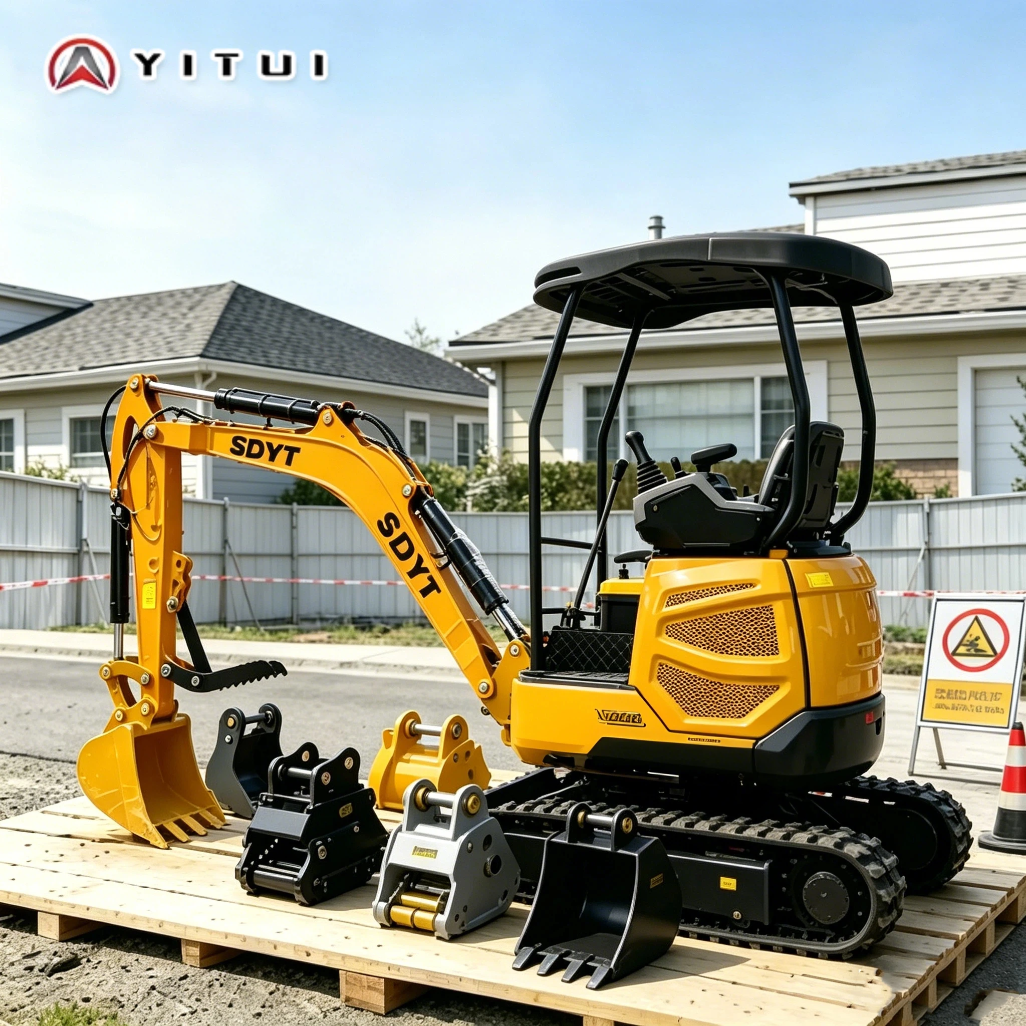 2026 Customized Small Hydraulic Mini Excavator With 360° Rotation Mini Excavator 2ton Compact Digger For Home Garden