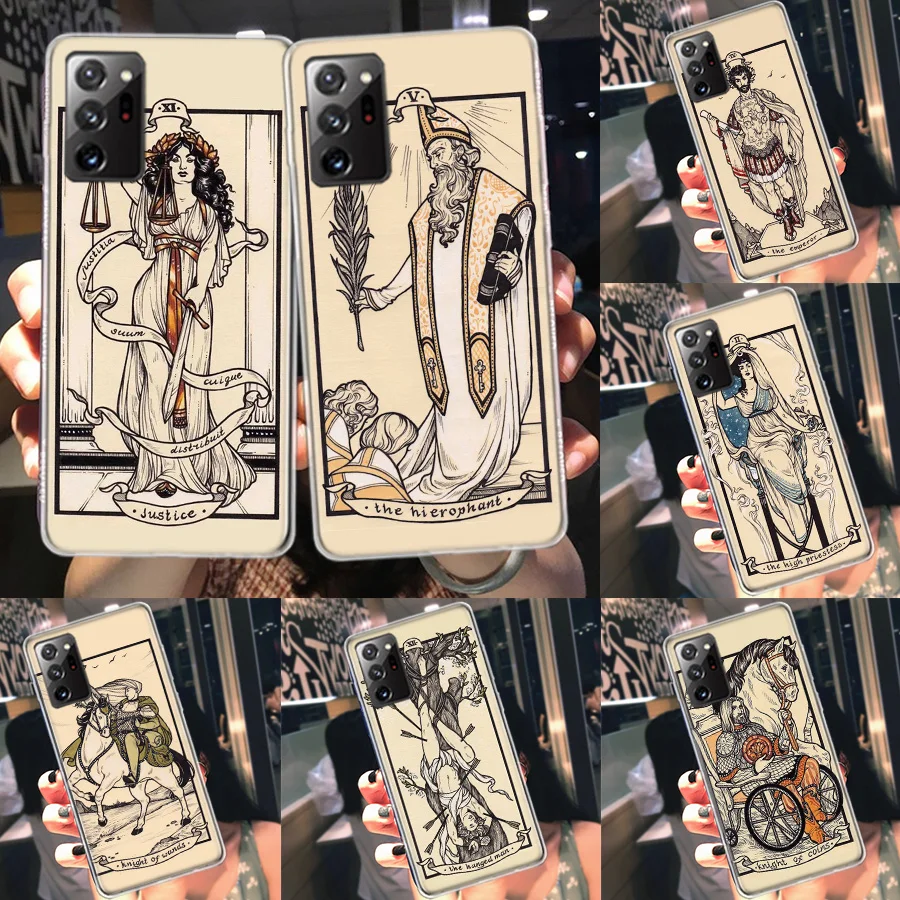 Tarot Cards for Halsey HFK Phone Case For Galaxy Samsung S22 Plus S21 S24 Ultra Clear S20 S23 FE S10 S10E S9 S8 Cover Pattern Ca