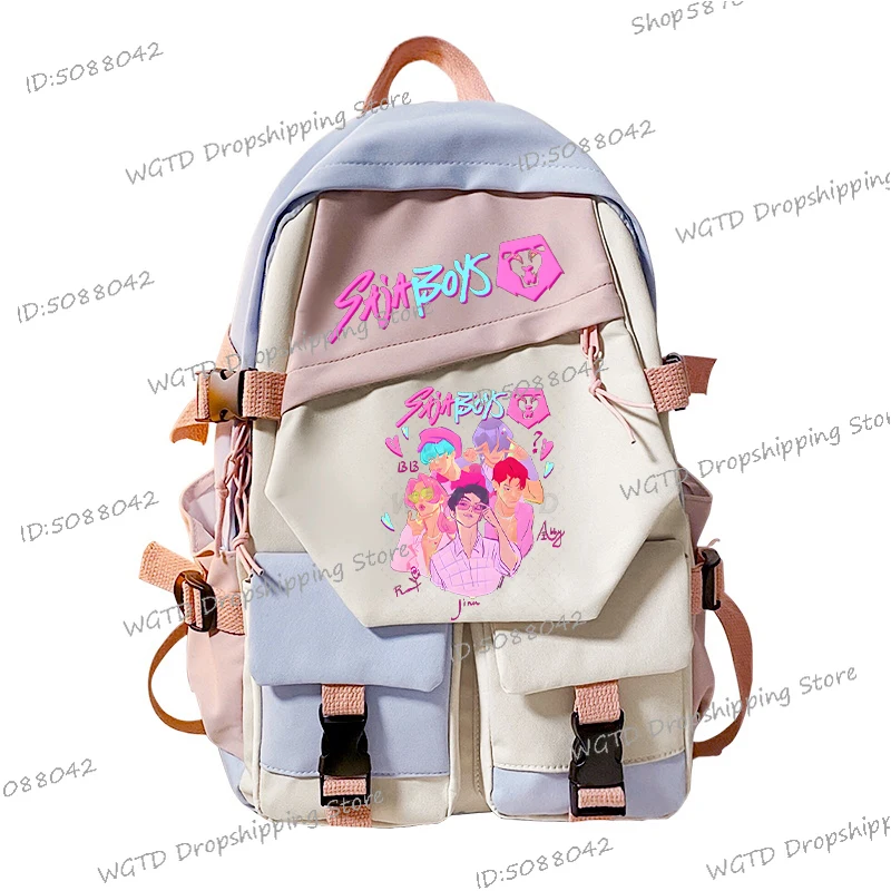 

New KPop Demon Hunters Students School Bags Korean Ulzzang Saja Boys Large Capacity Boys Girls Backpacks Anime Cartoon Bookbag