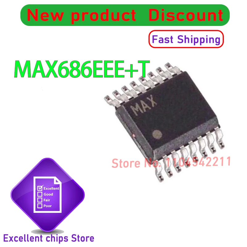 1~30PCS 100% New Original MAX686EEE+T MAX686EEE MAX686 Package:SSOP16 Boost Switching Regulator Chip