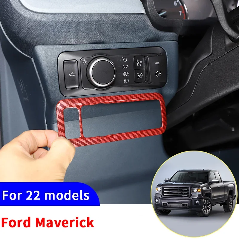 

For Ford Maverick 2022-2024 Headlight Switch Frame Trim Frame Car Interior Styling Trim Accessories, Made With High Quality ABS