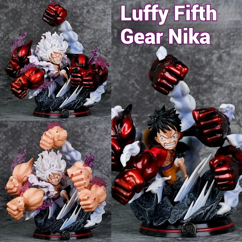 

16cm Bandai One Piece Anime Action Figure Luffy Fifth Gear Nika The island of ghosts Statue Pvc Model Figurine Doll Decora Toy