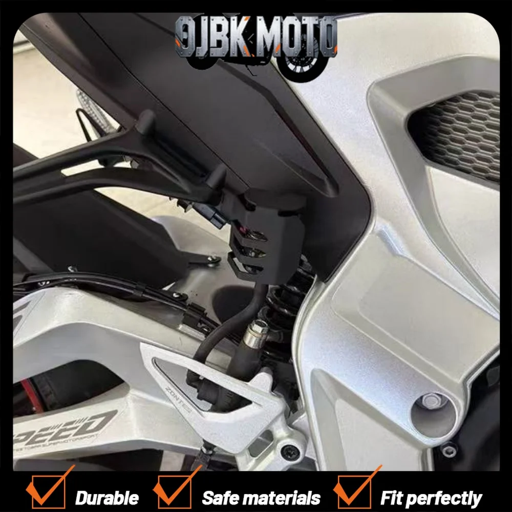 【Perfect fit】Modified rear brake fluid reservoir cover, stainless steel fluid cup  decorative motorcycle accessory for ZONTES