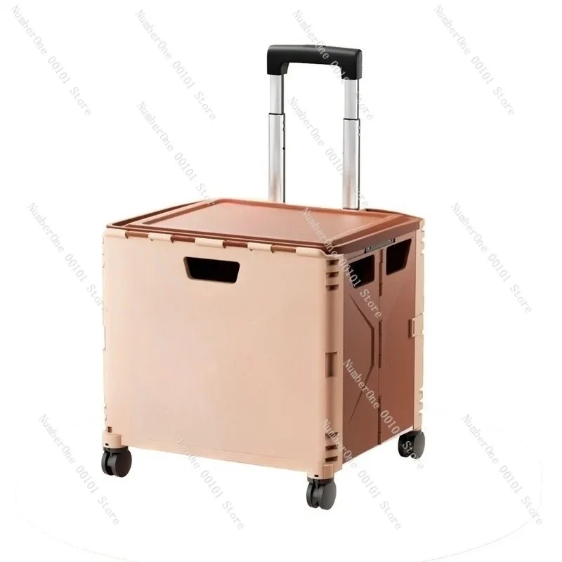 Car Trunk Storage Organizer, Foldable Outdoor Storage Box with Wheels, Portable Tail Box for Car, Luggage and Grocery Organizer