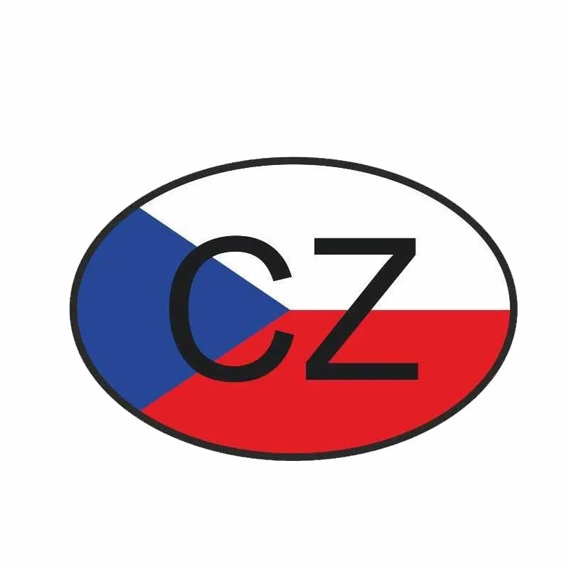 K206# 13CM/17CM Creative Czech Republic CZ Country Code Windows Car Sticker Decal Car Accessories Pegatinas Para Coche