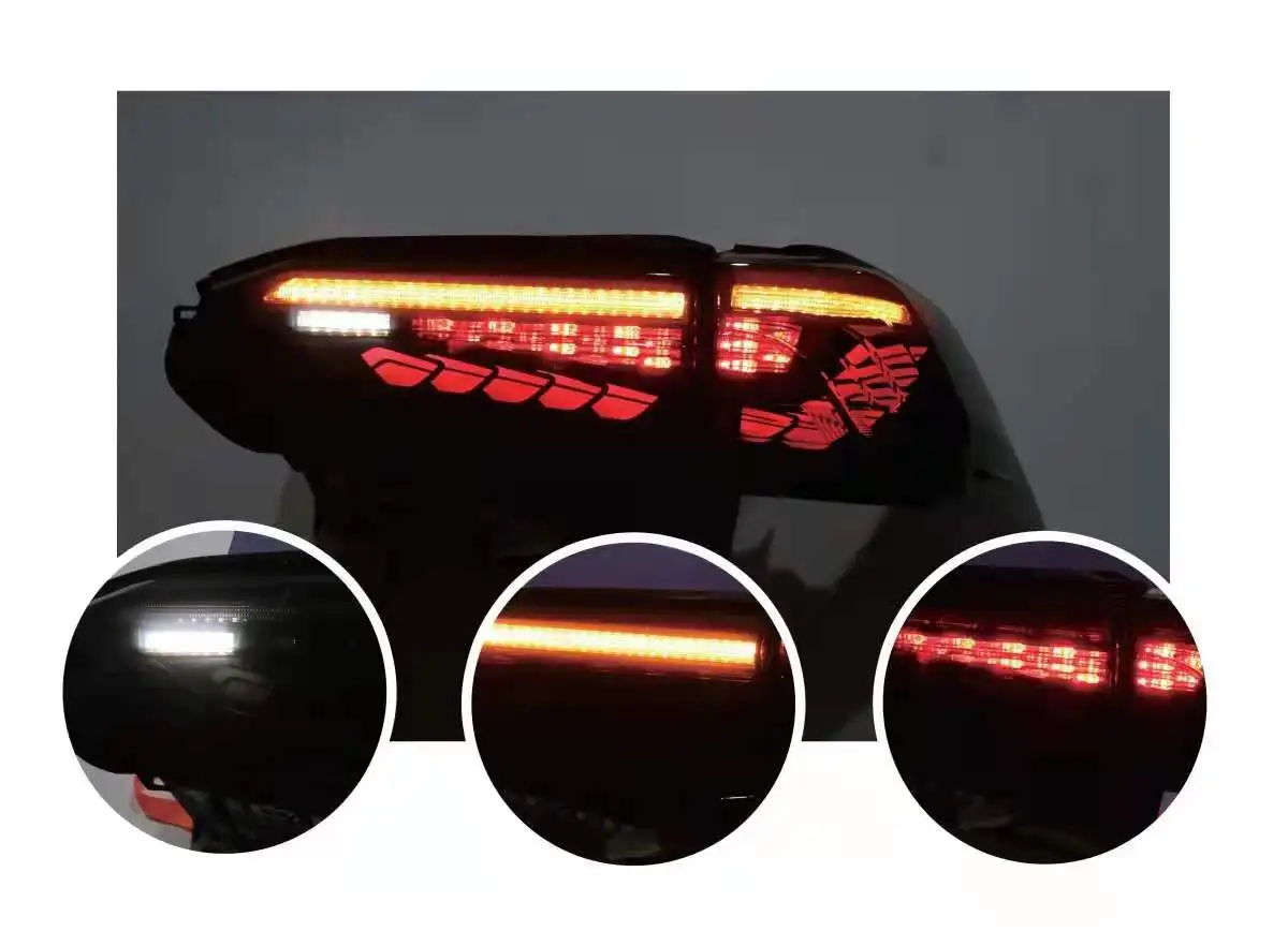 With Sequential Indicator Turn Signal Projector Full Rear LED Taillight Tail Lamp Light for Rav4 2019 2020 2021