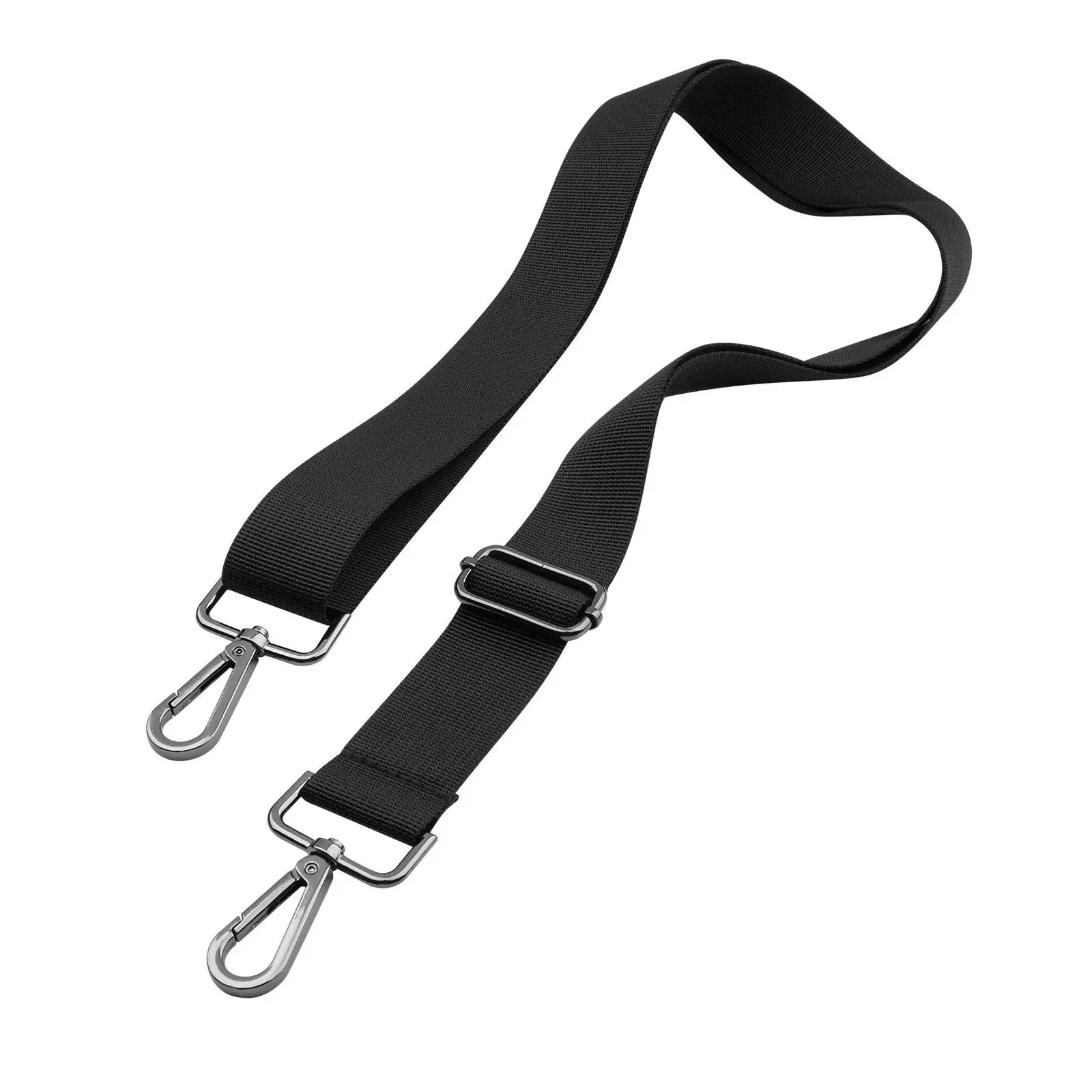 Adjustable Strap Replacement for Clip 3 4 32mm Width Durable Zinc Alloy Hardware Black