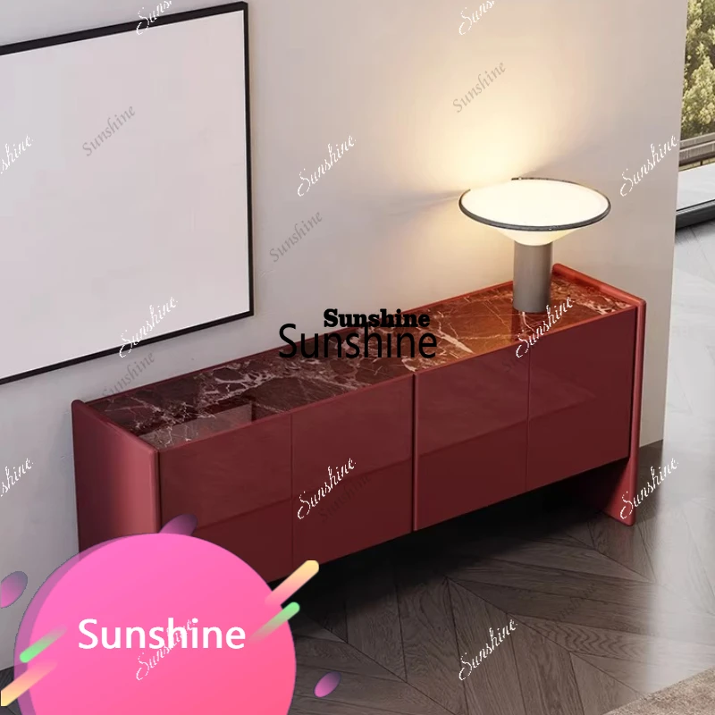 

TDItalian light luxury door cabinet modern simple marble dining side cabinet