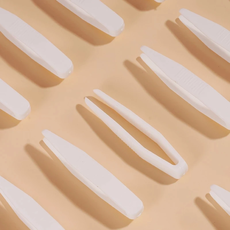 100 قطعة المتاح مزدوجة الجفن ملصق أداة مساعدة مشبك من البلاستيك الملقط النمطية Y شوكة أدوات التجميل التجميل #3