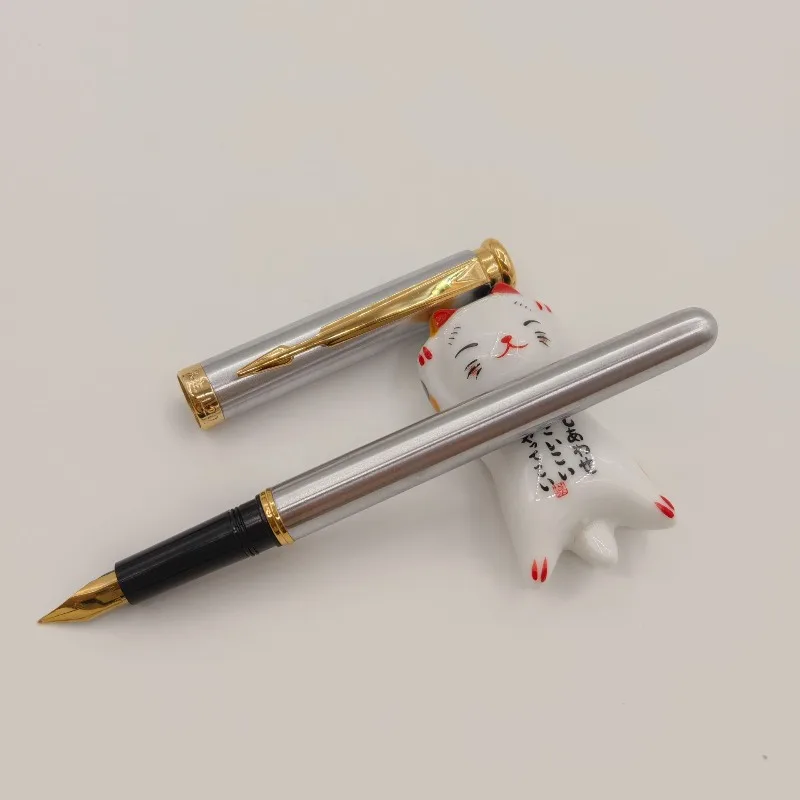 

Дешевая распродажа, серебряная авторучка Wingsung 20, полностью стальное лезвие, 0,5F, металлический винтажный оригинальный коллект ручек для каллиграфии, письмо