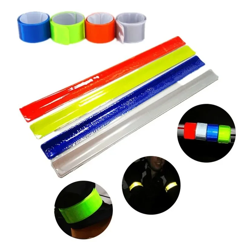 1Pc Reflective Tape for Night Running Cycling Warning Reflector Wrist Trouser Legs Reflective Tape Bandage Bike Accessories