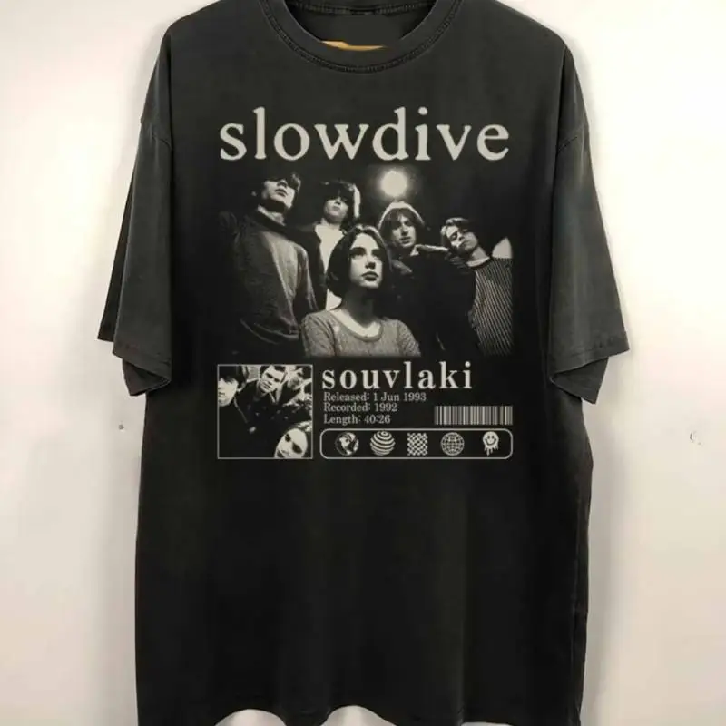 

Винтажная футболка Slowdive 90-х годов, рок-музыка S