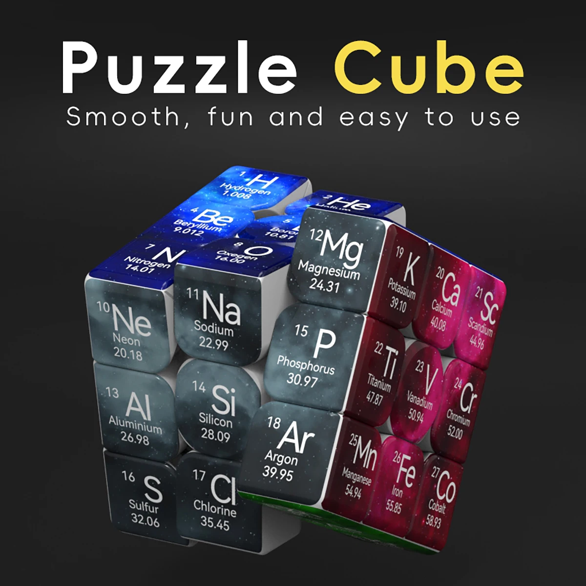 Magic Cube 3x3x3 3D UV Periodi - Desk Setup Dark ulasan dan harga