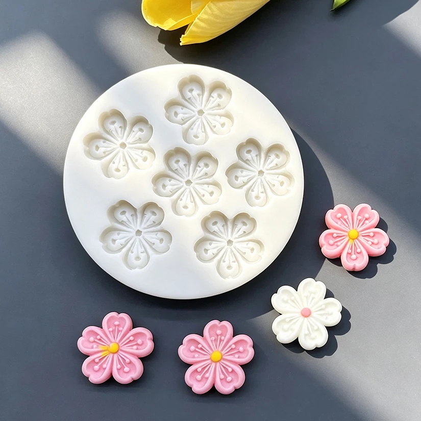 Blume Sakura Silikon form Sugar craft Cupcake Backform Fondant Kuchen Dekorations werkzeuge
