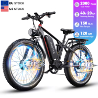 US EU UK Warehouse Duotts S26 48V 20Ah Electric Hybrid Sports E Bike Dual Motor Electric Dirt Mountain Fat Tire Ebike For Adults