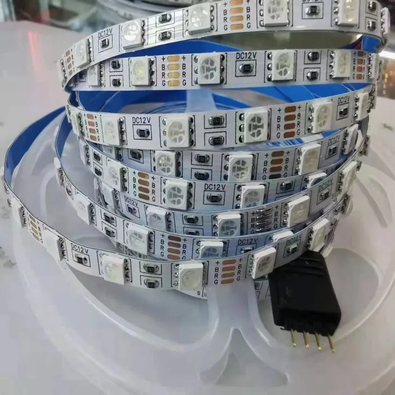 DC 5V 12V 24V 5M SMD 5050 RGB LED Strip Narrow side 6mm width PCB 60LEDs/M Flexible Light Tape Not waterproof LED Bar