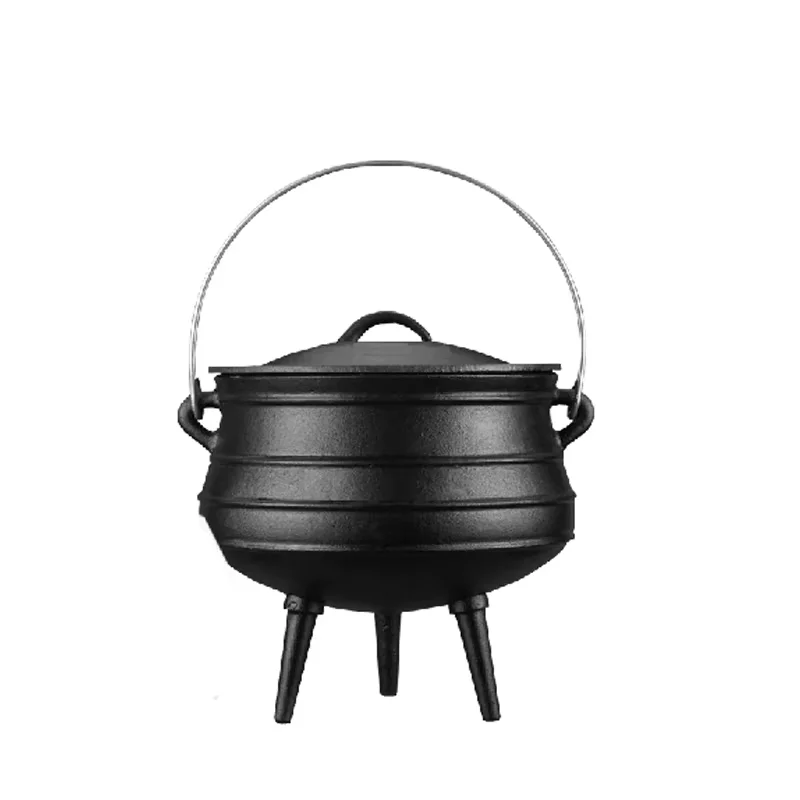 13.5L South African Cast Iron Three-legged Stew Pot Outdoor Camping Large Size Thickened Cauldron Large Tripoiron Potjiekos 3#