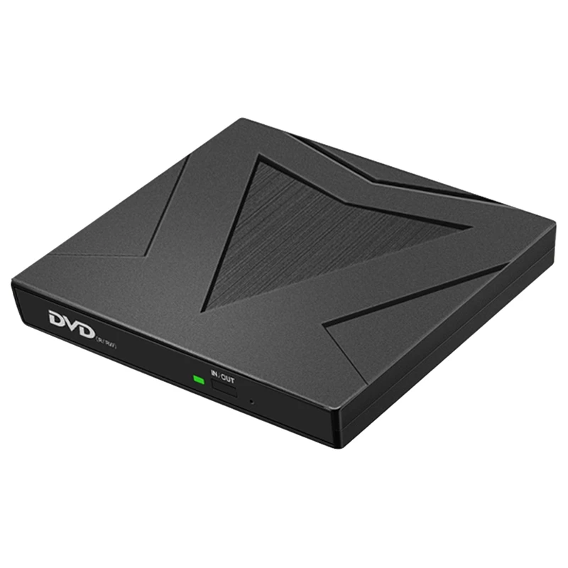 External CD Drive Slim Optical Drive Burner Reader Player Tray Type Portable For PC Laptop