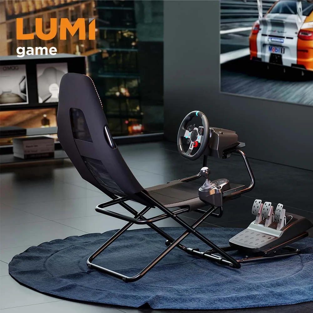 

LRS13-BS01 Foldable Racing Simulator Cockpit Gaming Car Driving PS4 PS5 PC Sim Cockpit Race Drive Car Wheel Stand Playseat