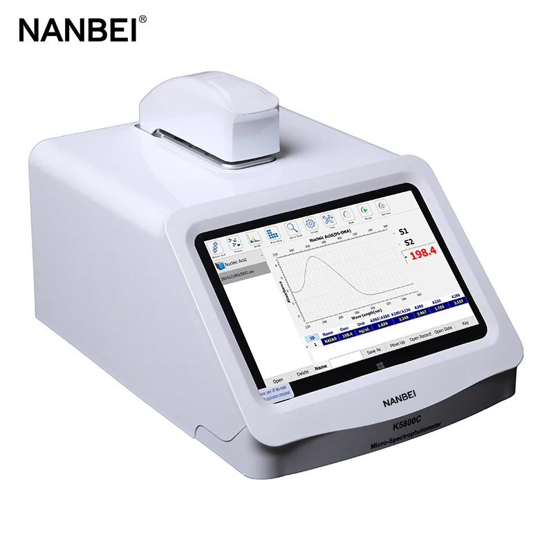 Lab Nano NB-K5800 Ultra-micro UV Vis spectrophotometer for testing DNA protein Bacterial liquid