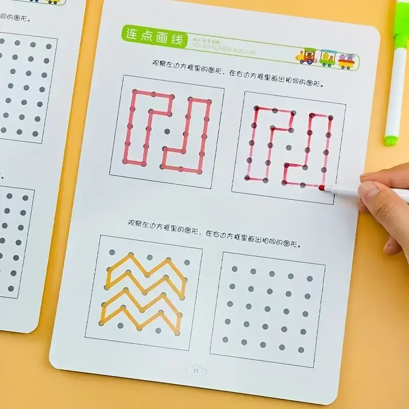 Reusable Children Montessori Magic Practice Copybook Magical Tracing Workbook Control Training Book Drawing Education Books