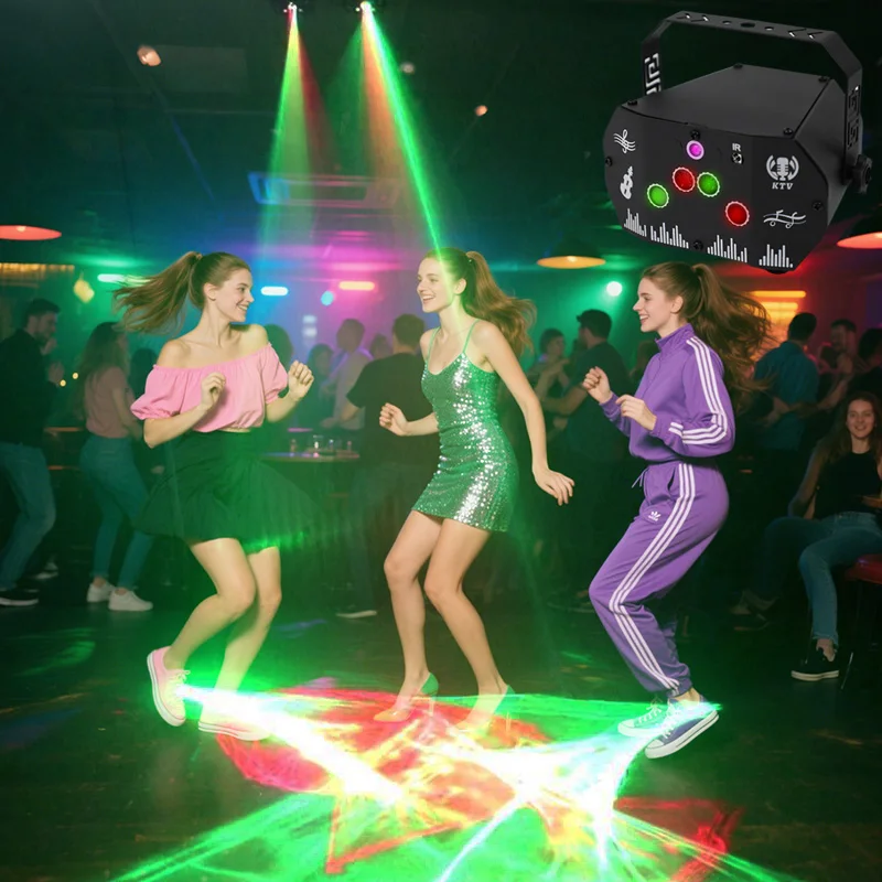 WZSTAR RG Dreamy Laser Light Sound Activated Remote Control DJ Lighting for Parties Events Live Bar KTV Shows