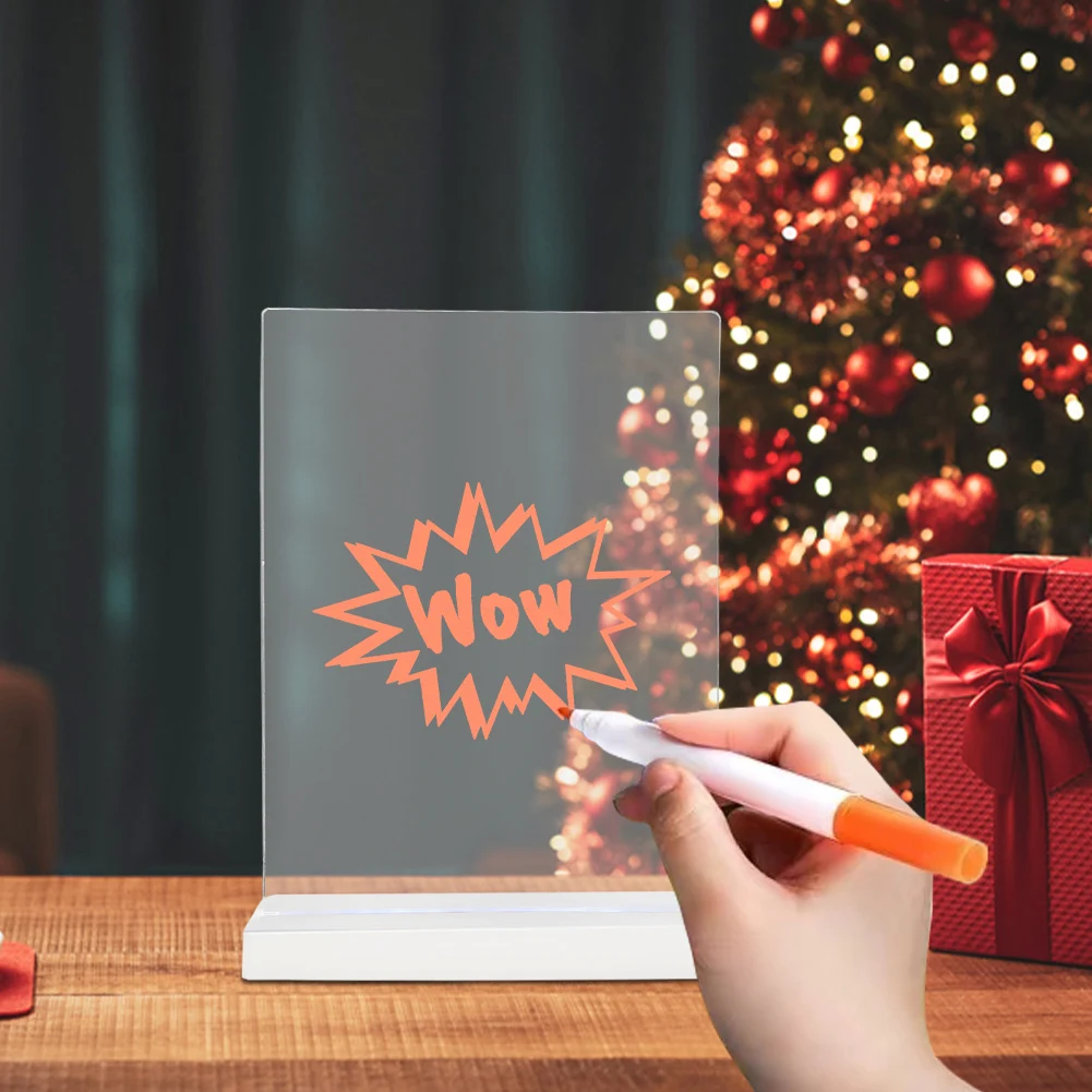 لوحة تحديد متوهجة LED USB شحن لوحة عرض الفلورسنت لوحة رسم ذاتية الصنع للمنزل