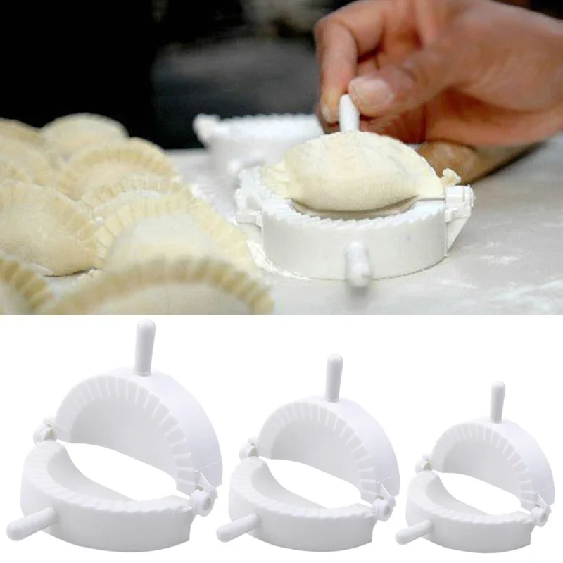 3 unids/set máquina para hacer dumplings molde de plástico para dumplings moldes de prensa de masa DIY cocina S/M/L jiaozi máquina para hacer dumplings utensilio de cocina