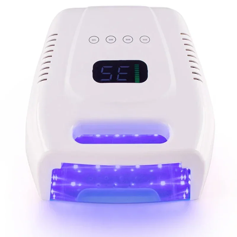 Alta potência 96w sem fio recarregável led uv lâmpada do prego para gel unha polonês secador lâmpada do prego para salão de beleza