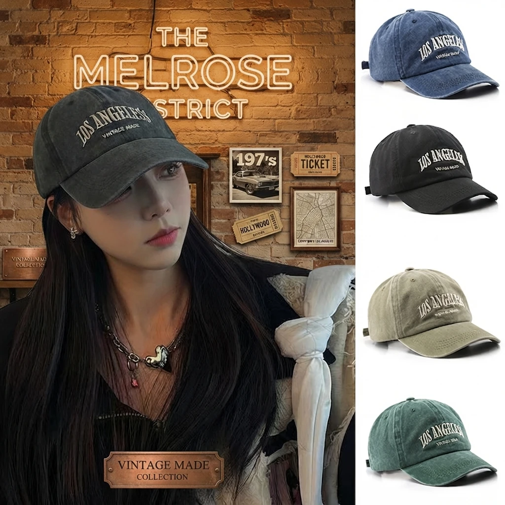 Baumwoll-Baseballkappe für Männer und Frauen, Modische Stickerei, Weiche Oberseite, Lässige Retro-Snapback-Unisex-Mütze, Kopfbedeckung, Accessoires