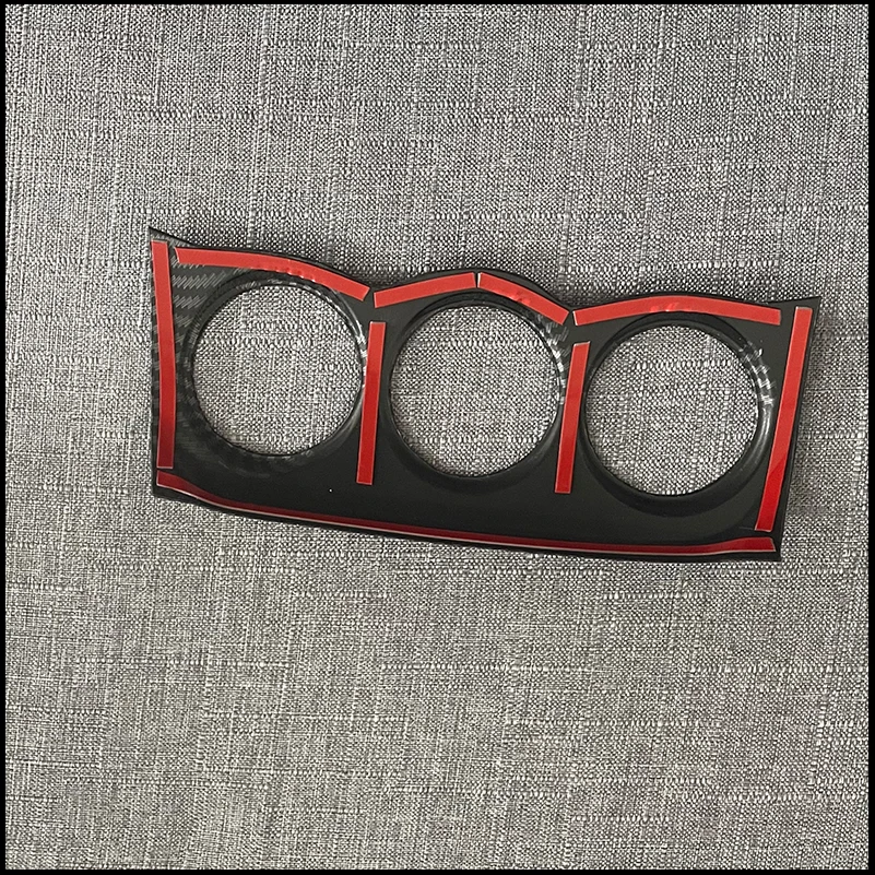 Car Styling For Mitsubishi ASX 2011-2017 AC Control Switch Panel Cover Sticker Trim Decorative Strips Auto Parts Accessories