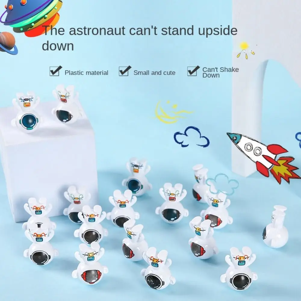 10pcs Spaceman Inverted Mini Tumbler Toy Swing Relieve Pressure Spaceman Astronaut Tabletop Bauble Relax Funny