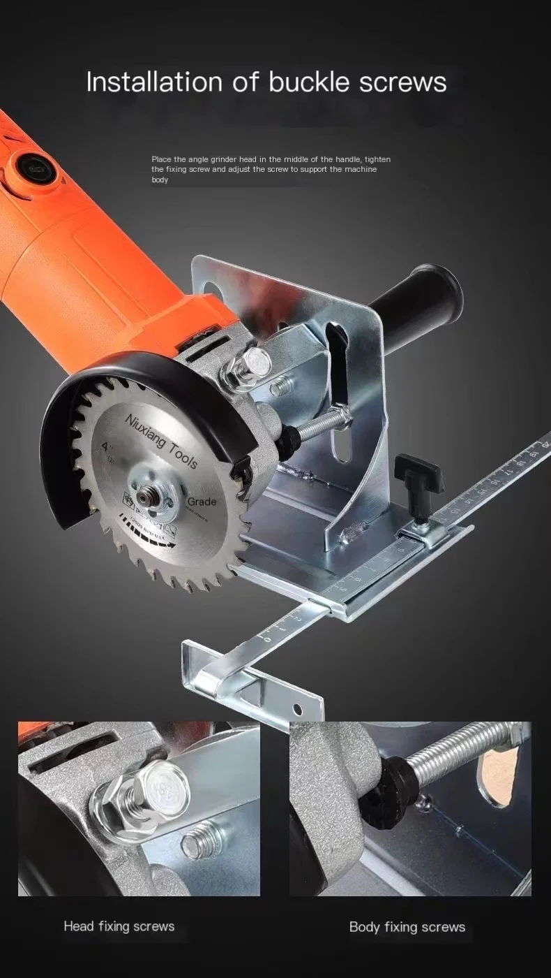 2023 Adjustable Angle Grinder Balance Bracket Holder Dust Cover Cutting Machine Base Protection Cover DIY Woodwoking Tool Polish