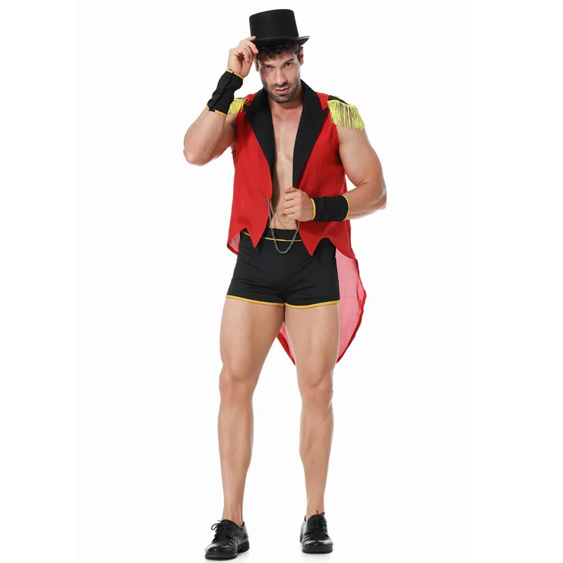 Men The Zoo Circus Animal Trainer Cosplay Halloween Magician Costumes Carnival Purim Parade Nightclub Bar Role Play Party Dress