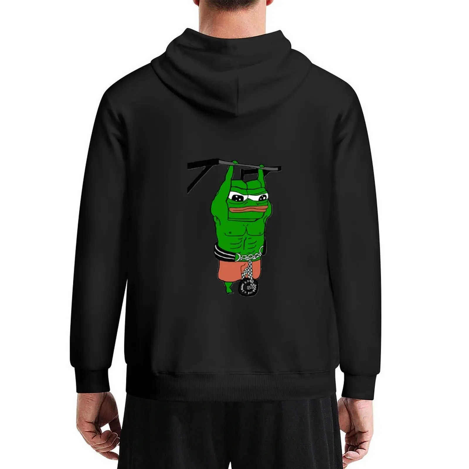 

Rare Swole Pepe Pull up Hoodie men clothing japanese style korean autumn clothes korean style clothes graphic hoodie
