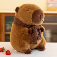 35CM Hot Plush Stuffed Doll Cute Scarf Pufferfish Plush Kawaii Animal Toy Children's Birthday Gift Capybara Doll Kids Toys