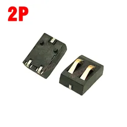 200Pcs 3A SMT Spring Battery Connector 4.0 MM Pitch 2Pin Male Female Contact Power Charging Seat Spring Plated 5U