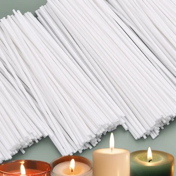 Juego de mechas para velas de algodón encerado, 50/100 Uds., núcleo de cera sin humo, núcleo de cera de soja DIY, lámpara de queroseno tejida, suministros para fabricación de velas