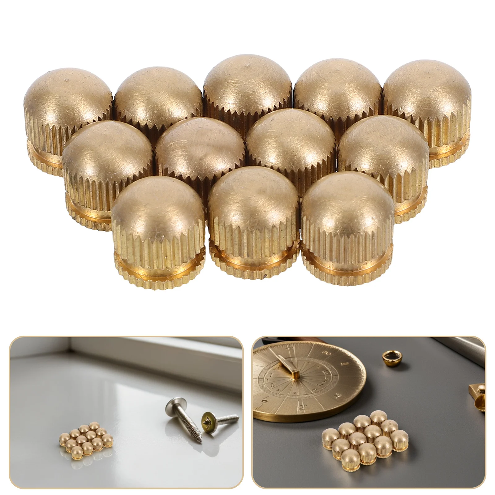 

12Pcs Brass Light Fixture Nuts Decorative Top Cap for Indoor Lighting Fixtures Modern Home Decor Lamp Finial Cap Brass Adapter