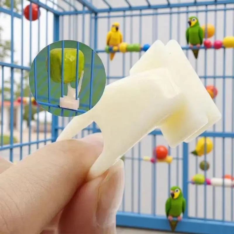 5/10Pcs Bird Feeding With Fruit Forks 4 Pack Pet Supplies Plastic Food Rack Bird Feeder Outdoor Window Bird Feeder