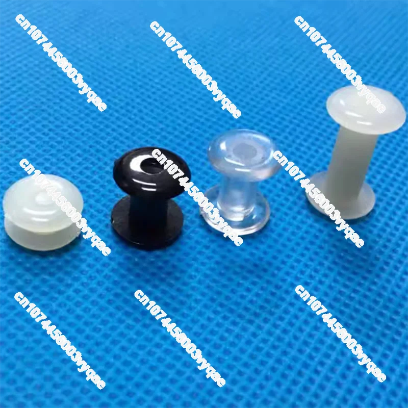 Plastic Stationery Binding Buckle Mother Child Button Press Book Rivet Snap Fasteners Black White Transparent