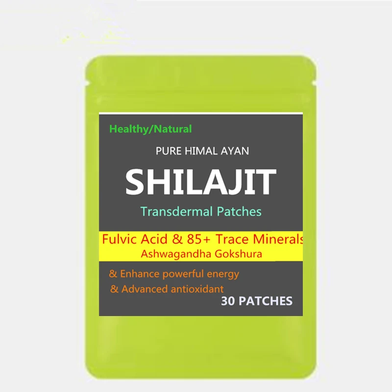 شيلجيت طبيعي 100% و85+ بقع أشواغاندا عبر الجلد تعزز الطاقة/تكملة الصحة