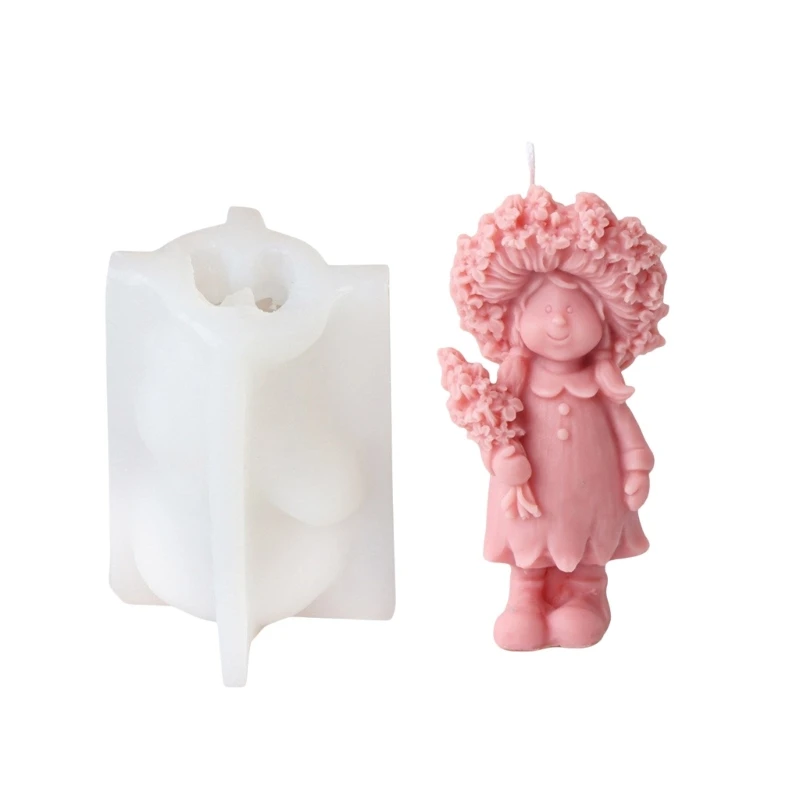 Silicone Figurine Molds Moulds Crafting Moulds Boy/Girl Ornament Moulds Silicone Texture for Crafting