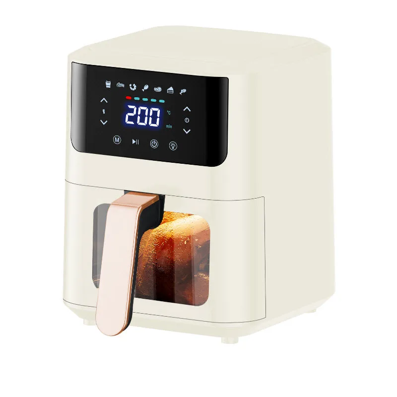 110-240V Household Air Fryer Large Capacity Electric Fryer Oven All-in-one Machine 5.5L Visual Intelligent Cooking Machine