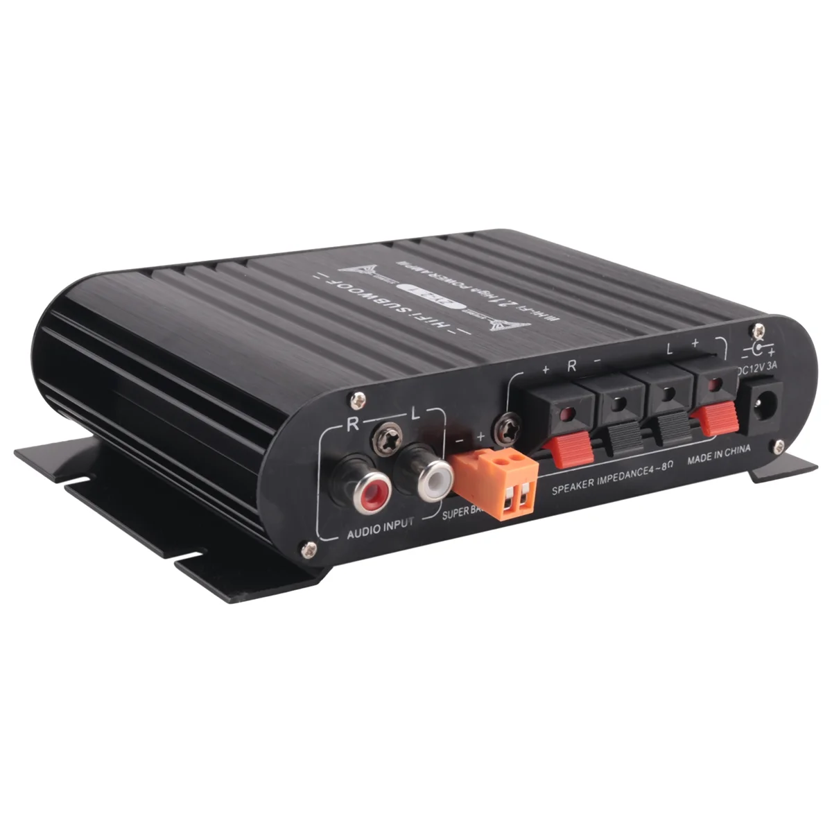 A51I -838 HIFI Amplifier 2.1 Channel Car MP3 Mini Amp AUX Input High and Low Bass Adjustment Super Bass 20Wx2+40W Amplifier