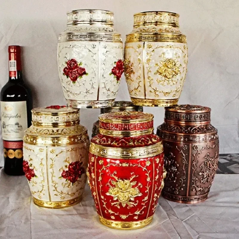 

Мемориальный контейнер на память для домашних животных для пепла, канистра для чая, коробка для гроба для человеческого пепла, металлическая урна для кремации, животных, похорон, домашний декор