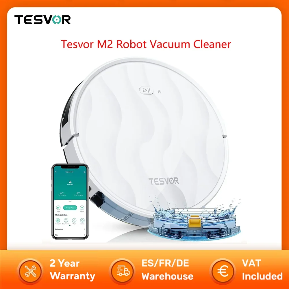 Tesvor M2 Robotik Süpürge: WiFi Bağlantılı, Yüksek Emiş Gücü ve Uzun Süreli Çalışma