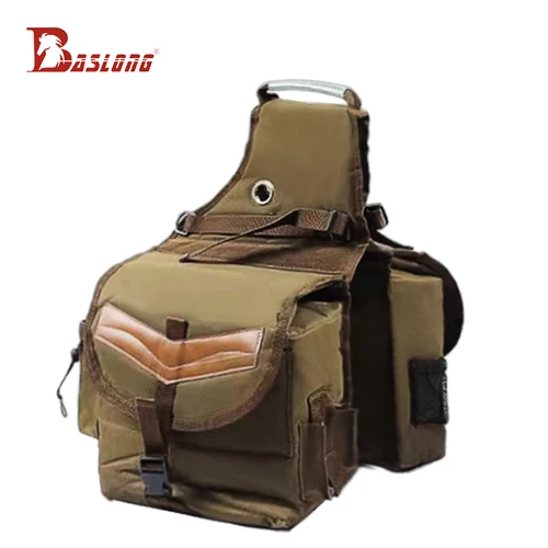 Bolsa de sillín Baslong, bolsa para equipo ecuestre de tela Oxford, bolsa de cosméticos multifuncional impermeable de gran capacidad, bolsa para equipo de entrenamiento ecuestre